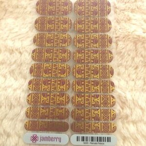 FULL SHEET-Jamberry 'Marsala Palace' nail wrap